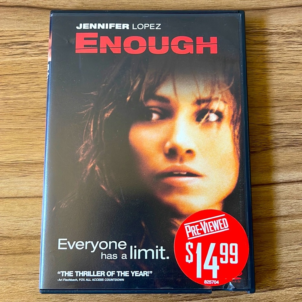 📀3/$20📀 Enough DVD